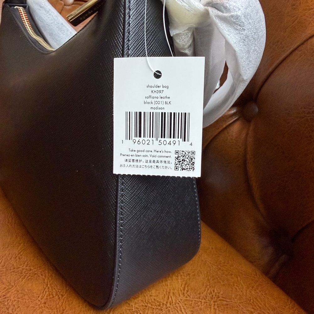 Kate Spade ♠️ Madison Black Saffiano Leather Shoulder Bag KH397 NWT - Picture 10 of 14